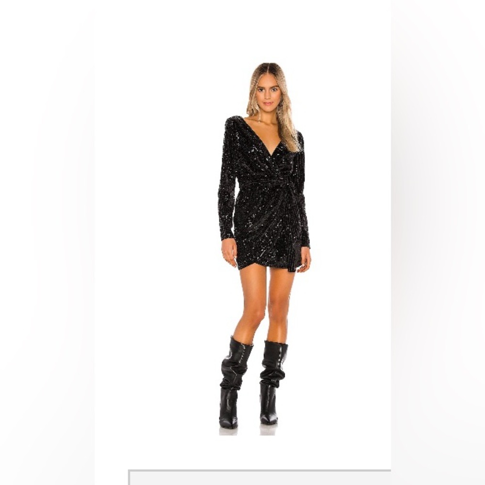 H:OURS black sequin dress